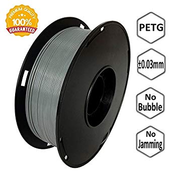 NovaMaker 3D Printer filament - Grey 1.75mm PETG Filament, PETG 1kg(2.2lbs), Dimensional Accuracy  /- 0.03mm