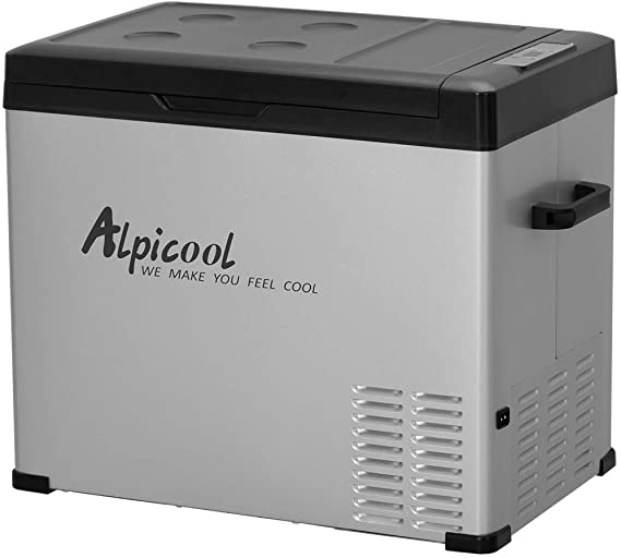 Alpicool C50 Portable Refrigerator 53 Quart(50 Liter) Vehicle, Car, Turck, RV, Boat, Mini Fridge Freezer for Travel, Outdoor and Home use -12/24V DC and 110-240 AC