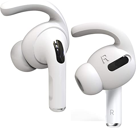 DamonLight AirPods Pro Ear Hooks Anti-Slip Tips Covers Compatible with Apple AirPods Pro (White)