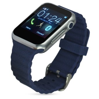 Smart Watch,V6 Bluetooth Watch Wrist Watch Phone with SIM Card Slot and NFC for IOS Apple iPhone,Android Samsung HTC Sony LG Smartphones (Dark Blue)