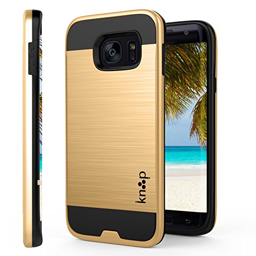 Knooop Ultra Slim Shock Absorption Case with Shooting eBook for Samsung Galaxy S7 Edge - Gold