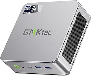 GMKtec Mini PC, K9 Intel Core Ultra 5 125H (Turbo 4.5GHz, 14C/18T) Desktop Computer Preinstalled Windows 11 Pro 1TB SSD 32GB Dual DDR5 5600MHz Dual LAN 2.5G Dual Fan WiFi 6 USB-C BT5.2 USB 3.2