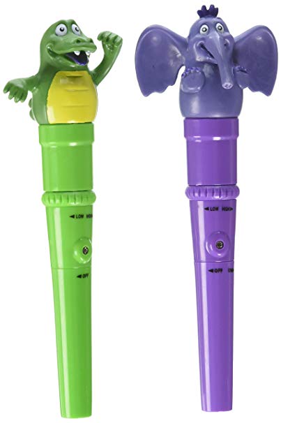 Jiggles Massager Elephant and Gator Chewable Oral Massager Variable Speed (Pair of 2) BPA/Phthalate/Latex-Free