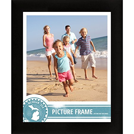 Craig Frames 1WB3BK 11 by 17-Inch Picture Frame, Smooth Wrap Finish, 1-Inch Wide, Black