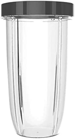 NutriBullet NBM-U0271 32 Ounce Colossal Cup with Standard Lip Ring, 32 Oz, Clear/Gray