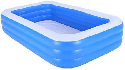 N / A Inflatable Swimming Pools, Thickened Full-Sized Inflatable Pools,Kiddie Pools, Swim Center Pool,for Outdoor Indoor Garden Backyard,118 x 73 x 23 in