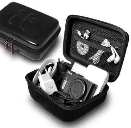 Portable EVA Hard Drive Case/electronics Accessories Case/shaver Case/cosmetics Case /Travel Organizer /Travel Packing Cubes/anti-shock Hard Case(new M Black)