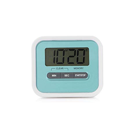 WESTONETEK Digital LCD Kitchen Timer, Count UP Down Countdown Timer with Magnetic Clip and Stand for Cooking, Study, Homework, Facial Mask, Sport Exercise, Max to 99 Minutes 59 Seconds, Blue