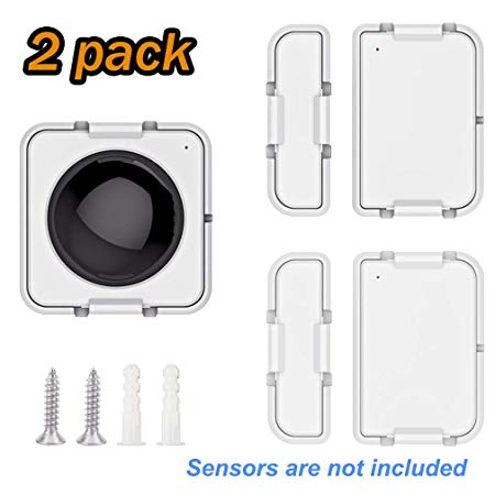 Wyze Sensor Mounting Bracket,Semi-Permanent Mount Solution for Wyze Sense Starter Kit,Qunions Specific Holder for Wyze Motion Sensor and Contact Sensors, Sensors are Not Included (2-Pack)