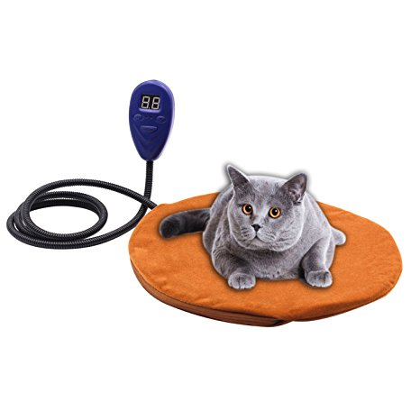 Pet Bed Warmer Aiicioo Pet Heating Pad for Dogs Cats Keep Your Pet Cozy and Safe Chew-proof Wire and Low Voltage Adapter Used by Itself or Added to Pet Bed