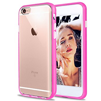 iPhone 6S Case,iPhone 6 Case,by Ailun,Injected&Sealed Bumper,Ultra Transparency,Shock-Absorption,Anti-Scratch&Fingerprints Back Cover,Siania Retail Package[Rose]