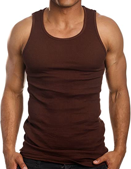 ToBeInStyle Men’s Workout A-Shirt Long Muscle Shirt Tank Top