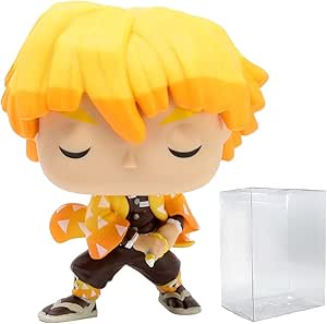 Funko POP Demon Slayer - Zenitsu Agatsuma Pop! Vinyl Figure (Bundled with Compatible Pop Box Protector Case), Multicolor, 3.75 inches