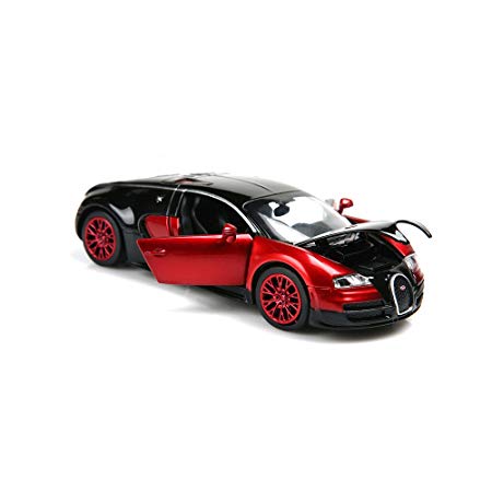 ZHFUYS 1:32 Bugatti Veyron diecast car ,Alloy Model Cars Toy Cars for 2 to 7 Years Old (red)