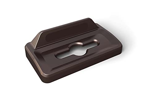 Rubbermaid Commercial Slim Jim Recycling Lid Horizontal, Mixed Recycling - Brown, 2031804