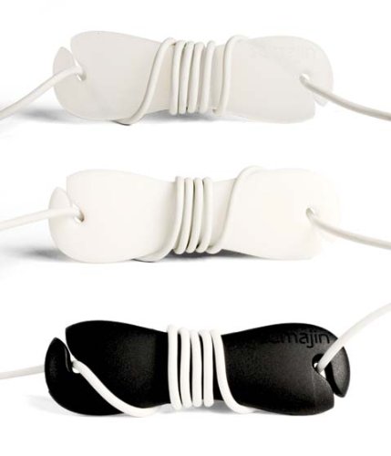 Sumajin Smartwrap Earphone Cord Manager (Set of 3 - Black, White, Clear)