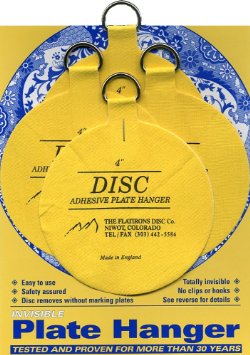 Flatirons Disc Adhesive Large Plate Hanger Set (4 - 4 Inch Hangers)