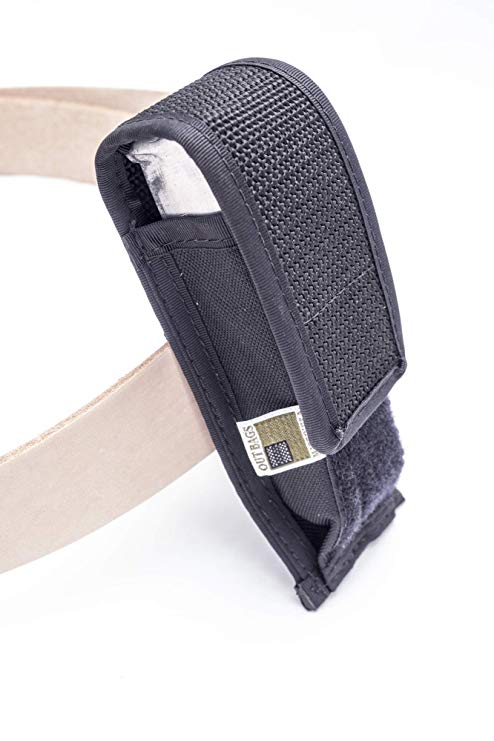 OUTBAGS USA OB-1MPC Solo Magazine Pouch for Compact Clips. Single and Double Stacked 9mm, 40 S&W, 45 ACP 6-10 Round Clips. Family owned & operated. Made in USA