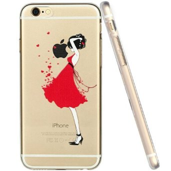 iPhone 6 Case iPhone 6s Clear CaseUCMDA Soft Flexible TPU Silicone Crystal Scratch-Proof Protective Back Case Cover for iPhone 66s -47Red Dress