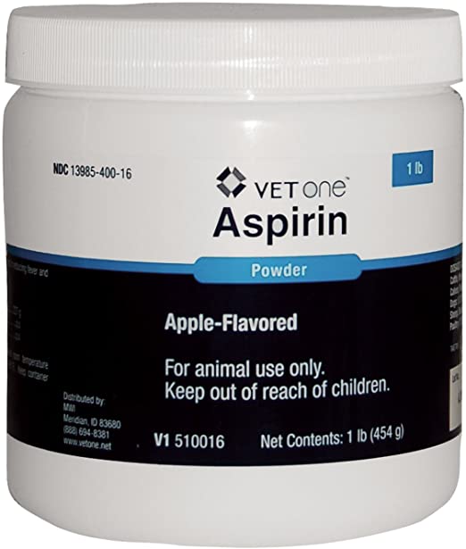 Vet One Apple Flavored Extra Strength Aspirin Powder for Horses Cattle Dogs & Livestock - Palatable - Aid in Reducing Fever & Mild Analgesia - 1 lb