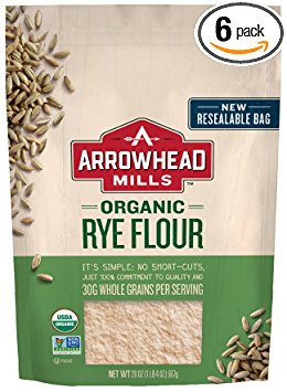 Arrowhead Mills Organic Rye Flour, 20 oz. (Pack of 6)