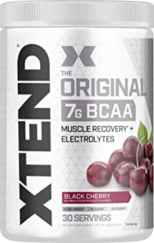 XTEND Original BCAA Powder Black Cherry | Sugar Free Post Workout Muscle Recovery Drink with Amino Acids | 7g BCAAs for Men & Women | 30 Servings
