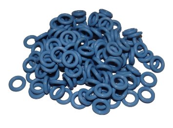 Captain O-Ring - Rubber Oring Keyboard Switch Dampeners Blue [40A-R 0.4mm] Reduction (135 pcs w/ screen cloth)