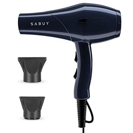 SABUY 2200W Mini Size Powerful Blow Hair Dryer with 2 Speed 3 Heat Settings for Quick Drying, HD5010