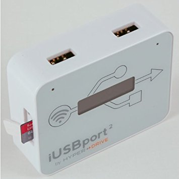 HyperDrive iUSBport2 Wireless USB Port Hub for iPhone, iPad and Android - White