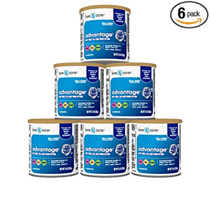 Love & Care Advantage Infant Formula Milk-Based Powder with Iron Non-GMO, 12.4 Ounce (Pack of 6)