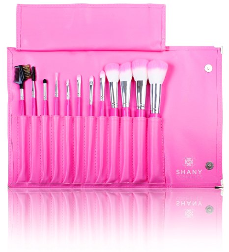 SHANY Pro Vegan Mineral Brush Set with Pink Clutch