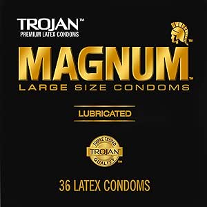Trojan Ultra Ribbed Condoms 36 Count and TROJAN Magnum Lubricated Large Condoms 36 Count