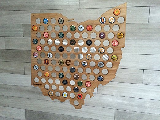 State Beer Cap Map - as seen on The Today Show (Ohio)