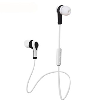 Bluetooth Headset, Yoyorule Bluetooth Wireless In-Ear Stereo Headphones Waterproof Sports Headphones (White)