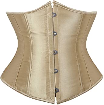 Kranchungel Women's Vintage Underbust Corset Bustier Waist Cincher Bodyshaper