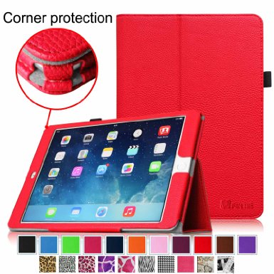 Fintie iPad Air 2 Case Corner Protection - Slim Fit Leather Folio Case with Smart Cover Auto Sleep  Wake Feature for Apple iPad Air 2 iPad 6 2014 Model Red