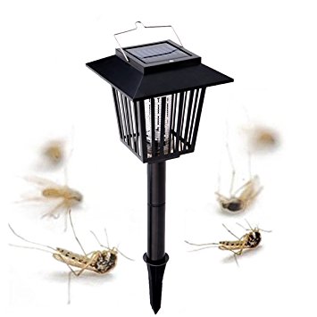 PRUNUS™ Solar-Powered Outdoor Light Rain Proof Mosquito Control/Bug Zapper Light - Dual Function - Insect Killer & Garden Light combined (Only Night Use) (Only WHITE/UV Modes Support Solar Charging)