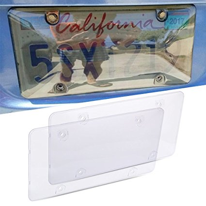 Car License Plates Shields - 2 Pack Bubble Design Novelty Plate Covers To Fit Any Standard US Plates, Unbreakable Frame Covers To Protect Front, Back License Plates