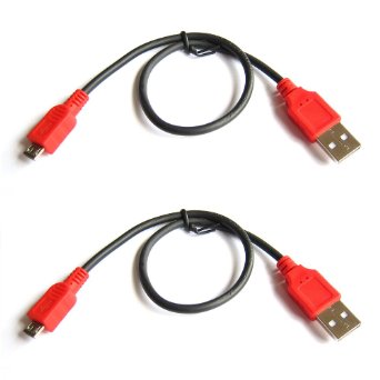 PortaPow Specialised 1ft 20AWG Charge Only Short Micro USB Cable Twin Pack