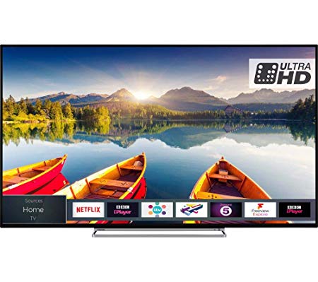 TOSHIBA 50 inch Smart 4K Ultra HD HDR LED TV (Resolution: 3840 x 2160) with Freeview HD with Freeview Play and Built-in WiFi