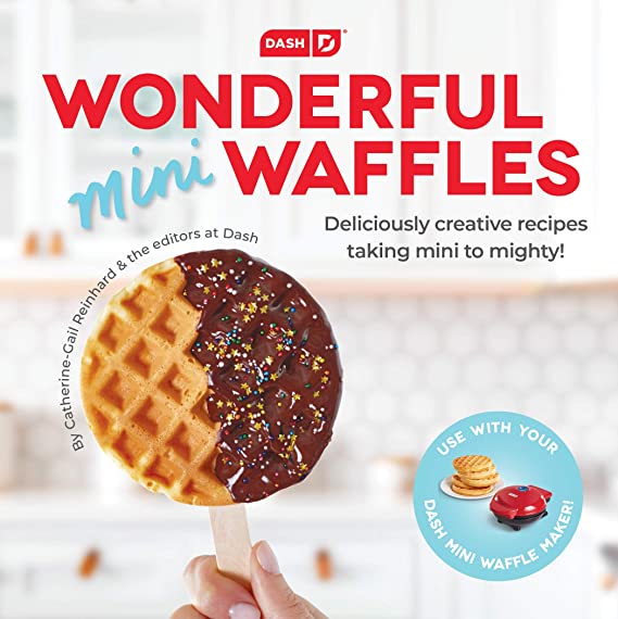 DASH DCB001MW Wonderful Mini Waffles Recipe Book with Gluten, Vegan, Paleo, Dairy   Nut Free Options, Over 80  Easy to Follow Guides, Cookbook