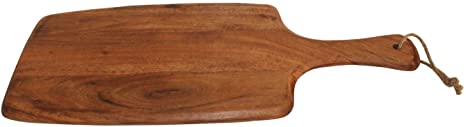 Kaizen Casa Acacia Wood cutting board, Cheese Board, Chopping Boards for Kitchen, Butcher Board for Meat and Vegetable, Wooden Board with Grip Handles (17" X 7" X 1" inches)