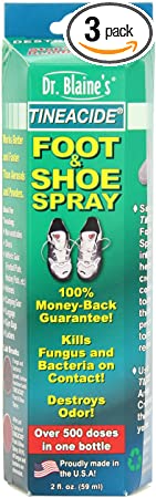 Dr. Blaine's Tineacide Foot And Shoe Spray, 2-Ounce Bottle (Pack of 3)