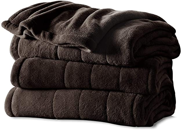 Sunbeam Heated Blanket | Microplush, 10 Heat Settings, Walnut, King - BSM9KKS-R470-16A00