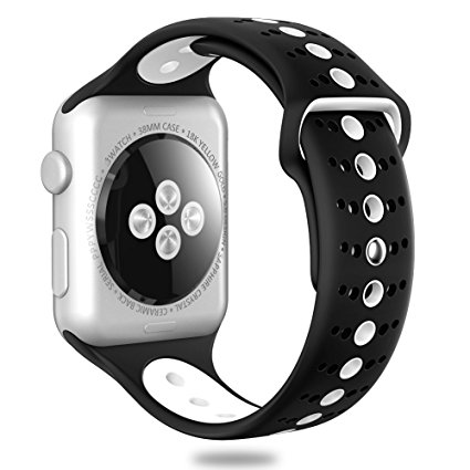 Valband Apple Watch Band 38mm 42mm, Soft Silicone Sport Band Strap Replacement iWatch Bands for Apple Watch Nike Series 3,Series 2,Series 1