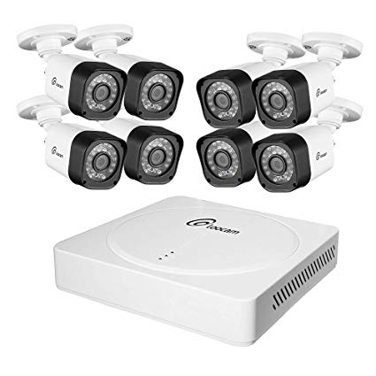 Loocam 1080p Surveillance Security Camera System,8X 1080P Outdoor Weatherproof CCTV Camera,8CH DVR 1TB HDD,100ft Night Vision, Motion Alert, Intuitive Android & iOS Smartphone & PC Easy Remote Access