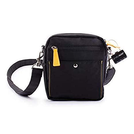 Smell Proof Crossbody bag 7"X8" Adjustable Strap W/Lock Adventure Ready (Black)