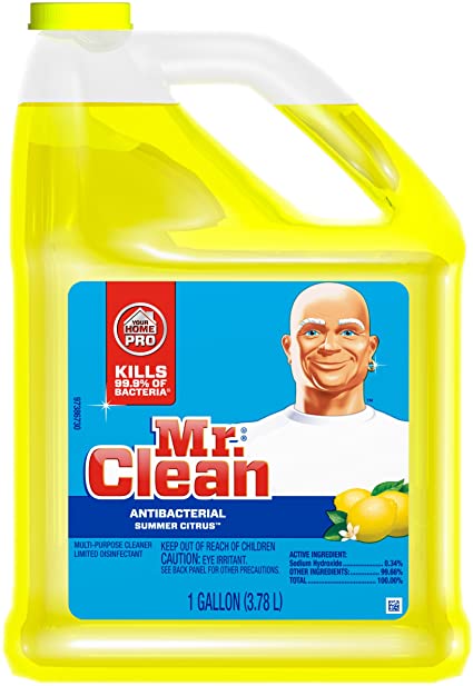 Mr. Clean Multi-Surfaces Summer Citrus Antibacterial Liquid Cleaner, 128 Fluid Ounce Bottle