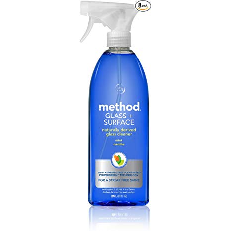 Method Glass Cleaner   Surface Cleaner, Mint, 28 Ounce (Pack 8)