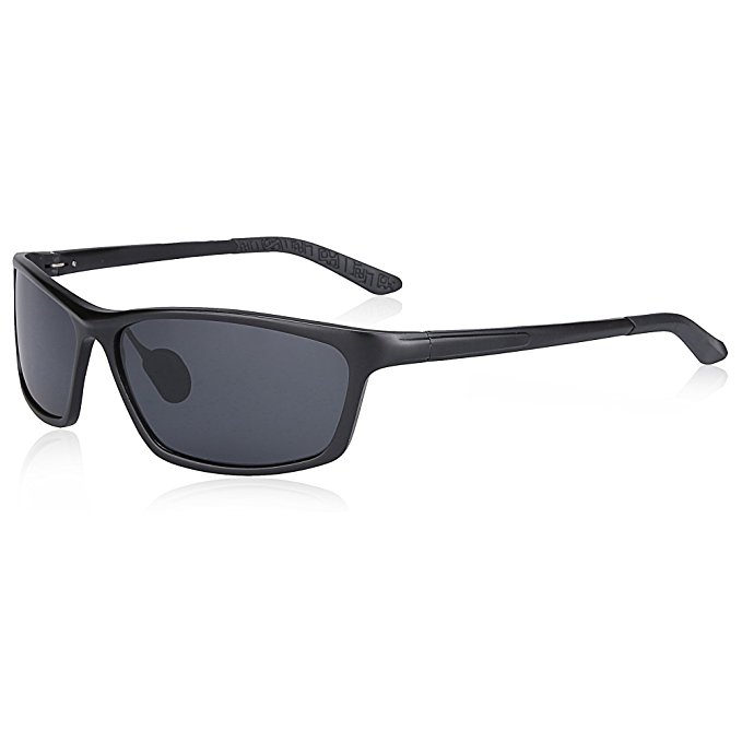 SUNGAIT Classic Polarized Sunglasses Rectangle Metal Frame for Men